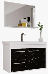 Gabinete Banheiro 60cm 100% MDF - Potenza