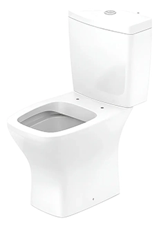Vaso Sanitário Rimless Celite Branco com Caixa Acoplada 3/6L Vip Quadrado